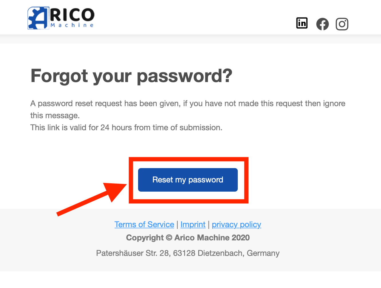 Email - Passwort vergessen